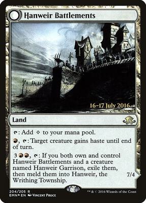 Hanweir Battlements card from Prerelease Cards