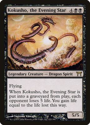 Kokusho, the Evening Star card from Champions of Kamigawa