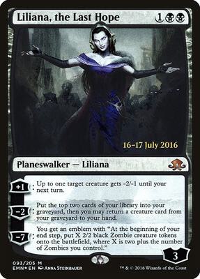 Liliana, the Last Hope card from Prerelease Cards