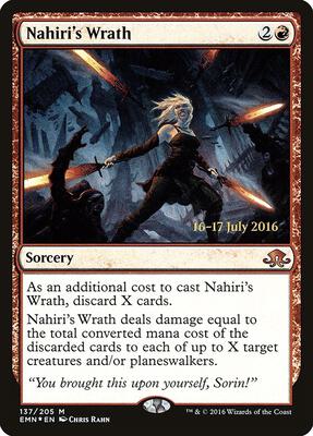 Nahiri's Wrath card from Prerelease Cards