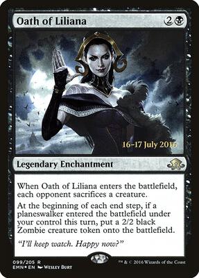 Oath of Liliana card from Prerelease Cards