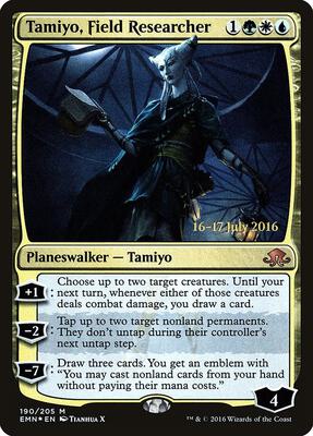Tamiyo, Field Researcher card from Prerelease Cards