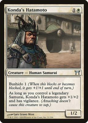 Konda's Hatamoto card from Champions of Kamigawa