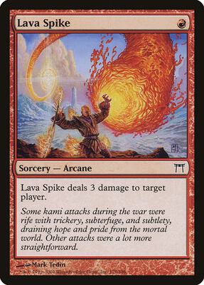 Lava Spike card from Champions of Kamigawa