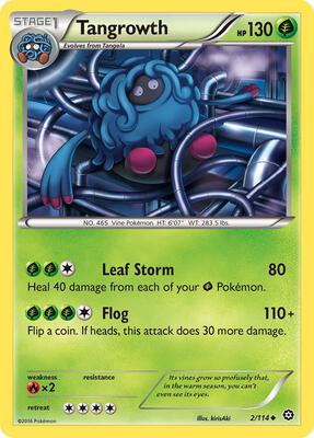 Tangrowth card from XY - Steam Siege
