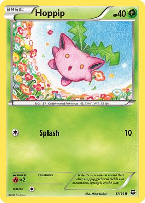 Hoppip card from XY - Steam Siege