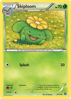 Skiploom card from XY - Steam Siege