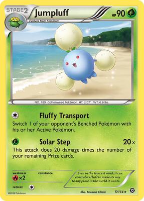 Jumpluff card from XY - Steam Siege