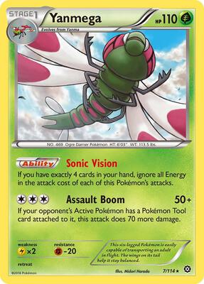 Yanmega card from XY - Steam Siege