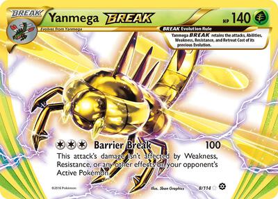 Yanmega BREAK card from XY - Steam Siege