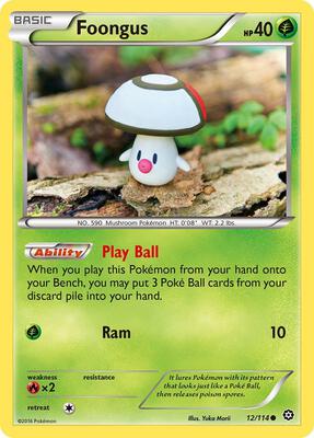 Foongus card from XY - Steam Siege