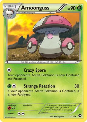 Amoonguss card from XY - Steam Siege
