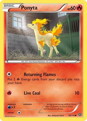 Ponyta card from XY - Steam Siege