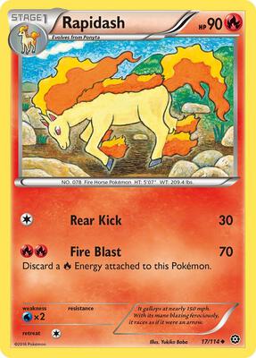 Rapidash card from XY - Steam Siege