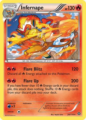 Infernape card from XY - Steam Siege