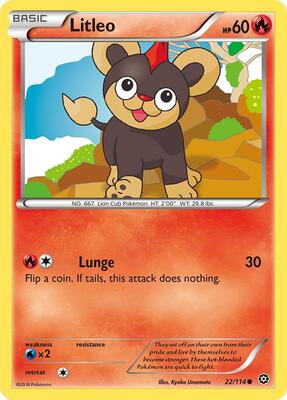 Litleo card from XY - Steam Siege