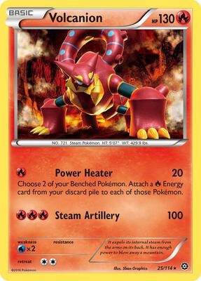 Volcanion card from XY - Steam Siege