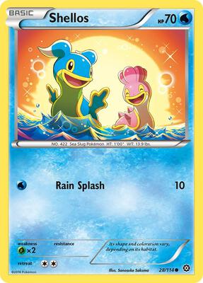 Shellos card from XY - Steam Siege