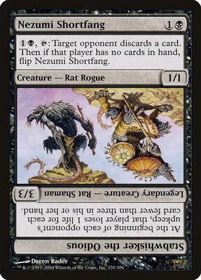 Nezumi Shortfang // Stabwhisker the Odious card from Champions of Kamigawa