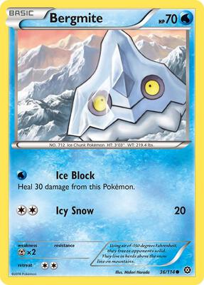 Bergmite card from XY - Steam Siege