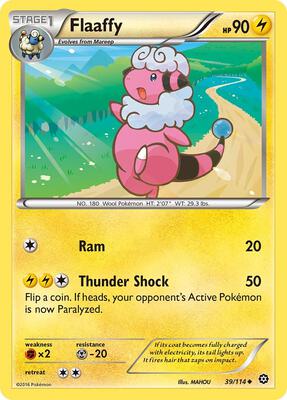 Flaaffy card from XY - Steam Siege