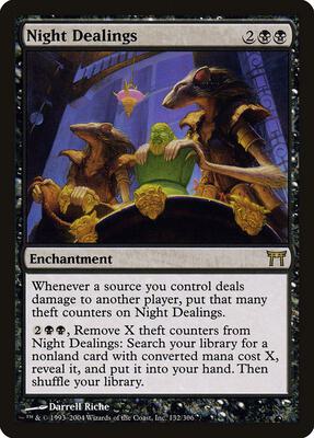 Night Dealings card from Champions of Kamigawa
