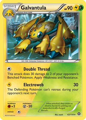 Galvantula card from XY - Steam Siege