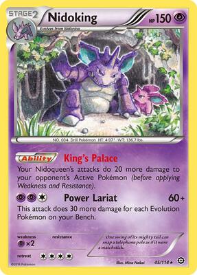 Nidoking card from XY - Steam Siege