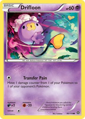 Drifloon card from XY - Steam Siege