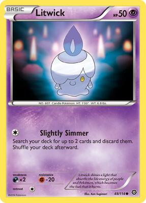 Litwick card from XY - Steam Siege