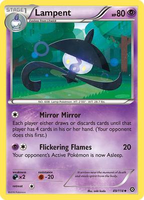 Lampent card from XY - Steam Siege