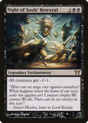 Night of Souls' Betrayal card from Champions of Kamigawa