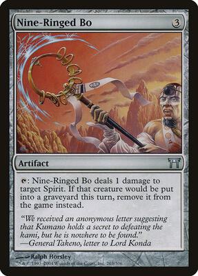 Nine-Ringed Bo card from Champions of Kamigawa