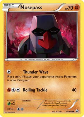 Nosepass card from XY - Steam Siege