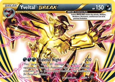 Yveltal BREAK card from XY - Steam Siege