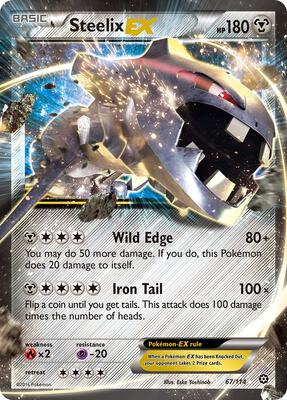 Steelix EX card from XY - Steam Siege