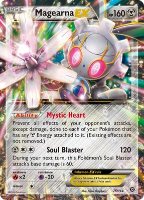 Magearna EX card from XY - Steam Siege