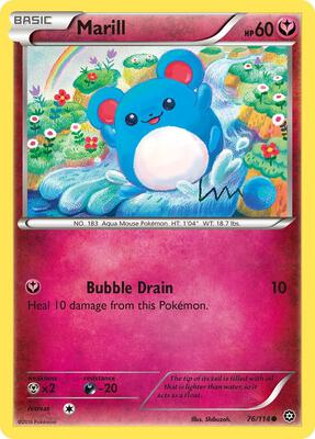 Marill card from XY - Steam Siege
