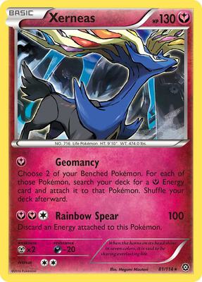 Xerneas card from XY - Steam Siege
