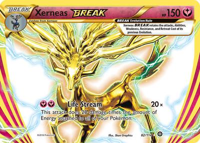 Xerneas BREAK card from XY - Steam Siege