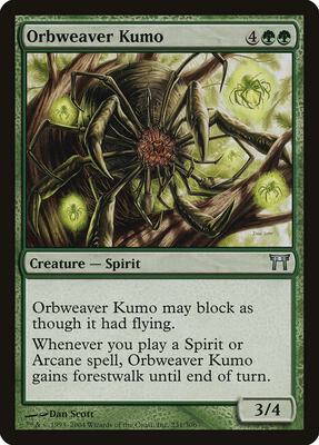 Orbweaver Kumo card from Champions of Kamigawa