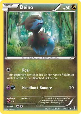 Deino card from XY - Steam Siege