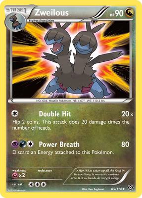 Zweilous card from XY - Steam Siege