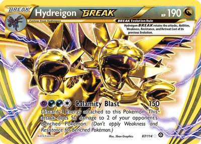 Hydreigon BREAK card from XY - Steam Siege