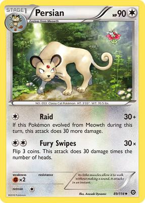Persian card from XY - Steam Siege