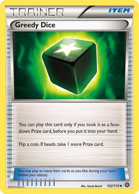 Greedy Dice card from XY - Steam Siege
