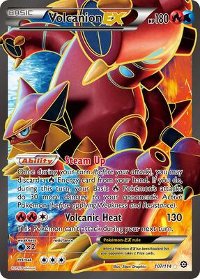 Volcanion EX (Full Art) card from XY - Steam Siege