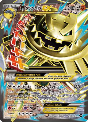 M Steelix EX (Full Art) card from XY - Steam Siege