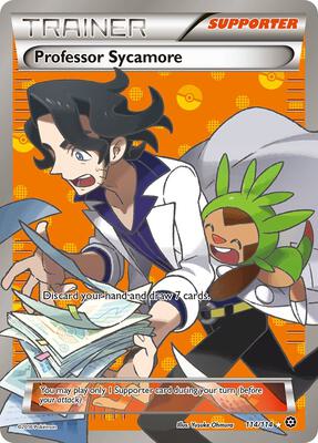 Professor Sycamore card from XY - Steam Siege