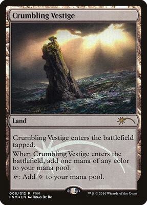 Crumbling Vestige card from FNM Promos